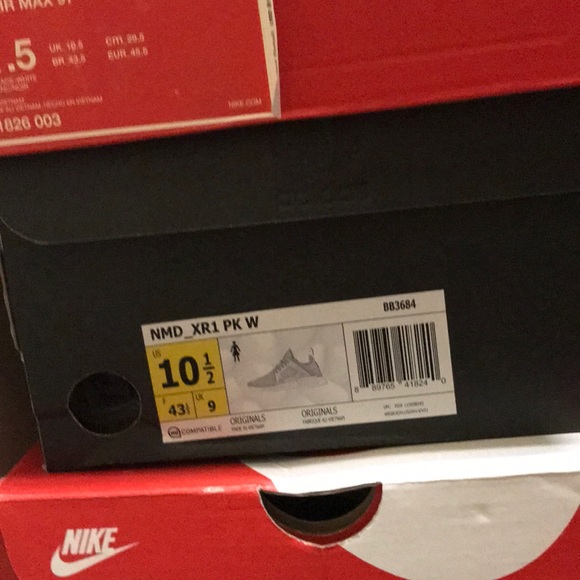 ADIDAS NMD XR1 PRIMEKNIT “TRIPLE WHITE” - Picture 5 of 5